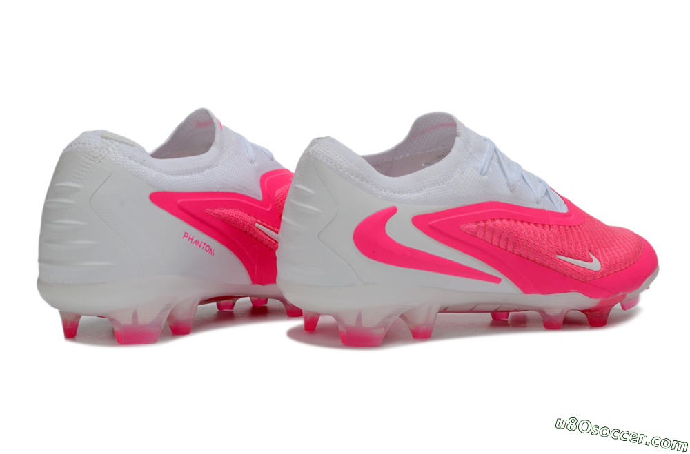 Nike Phantom 6 Elite Low FG Firm Ground Soccer Cleats - White/White/Hyper Pink 6