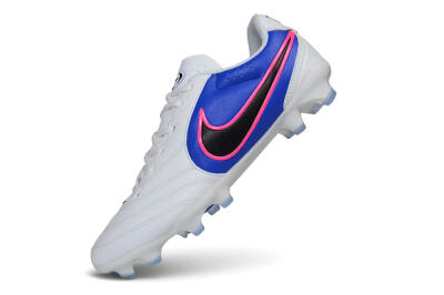 Nike Tiempo Ligera Pro FG Firm Ground Soccer Cleats - White/Royal Blue/Hyper Pink