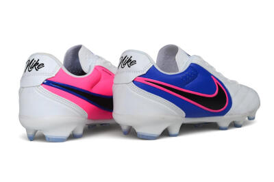 Nike Tiempo Ligera Pro FG Firm Ground Soccer Cleats - White/Royal Blue/Hyper Pink