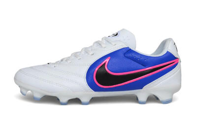 Nike Tiempo Ligera Pro FG Firm Ground Soccer Cleats - White/Royal Blue/Hyper Pink