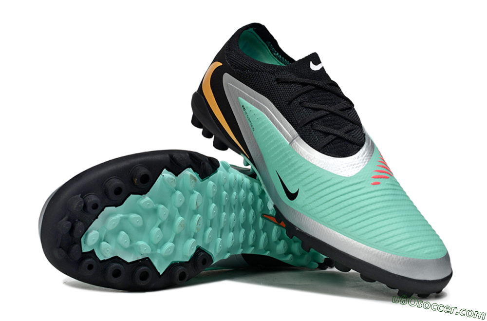 Nike Phantom 6 Elite Low TF Artificial Turf Soccer Shoes - Green/Mint Foam/Metallic Silver 0