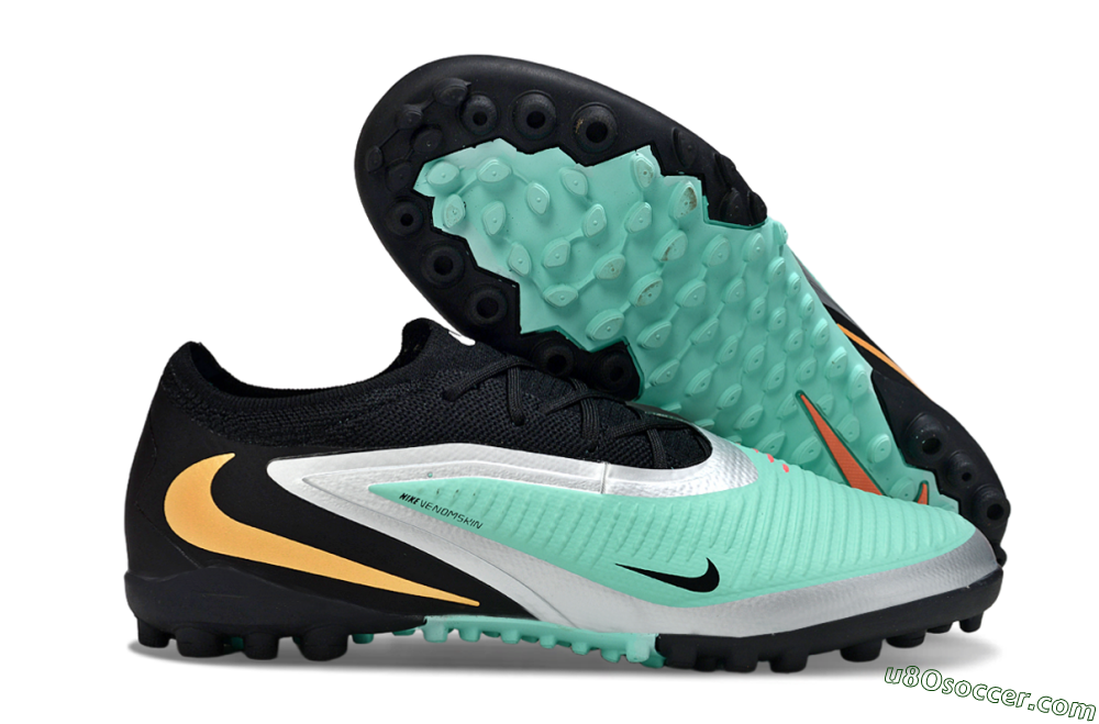 Nike Phantom 6 Elite Low TF Artificial Turf Soccer Shoes - Green/Mint Foam/Metallic Silver 1