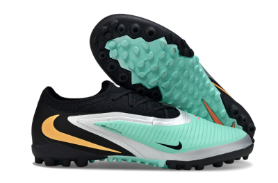 Nike Phantom 6 Elite Low TF Artificial Turf Soccer Shoes - Green/Mint Foam/Metallic Silver
