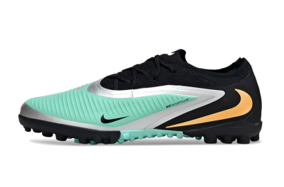 Nike Phantom 6 Elite Low TF Artificial Turf Soccer Shoes - Green/Mint Foam/Metallic Silver