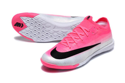 Nike Air Zoom Mercurial Vapor 17 Elite TF Artificial Turf Soccer Shoes - Pink/Hyper Pink/Metallic Silver
