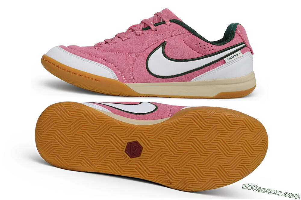 Nike Tiempo Legend SE IC Indoor & Futsal Soccer Shoes - Pink/Berry Pink/Forest Green 0