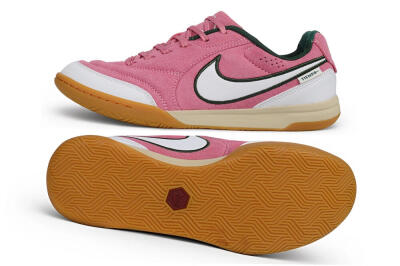 Nike Tiempo Legend SE IC Indoor & Futsal Soccer Shoes - Pink/Berry Pink/Forest Green
