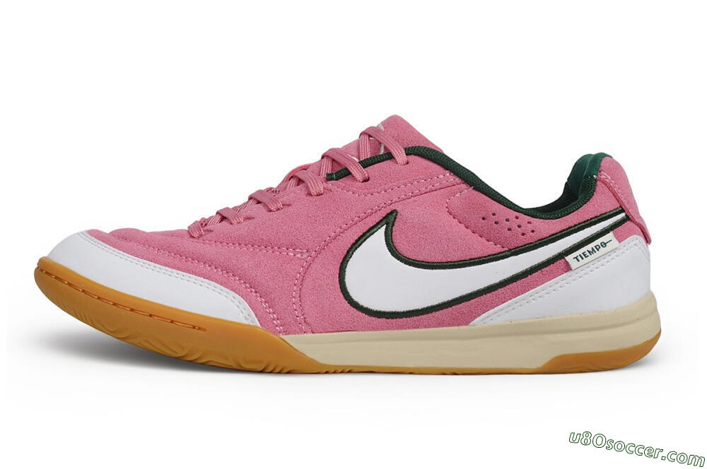 Nike Tiempo Legend SE IC Indoor & Futsal Soccer Shoes - Pink/Berry Pink/Forest Green 2