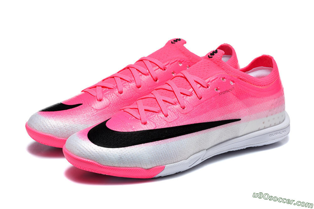 Nike Air Zoom Mercurial Vapor 17 Elite IC Indoor & Futsal Soccer Shoes - Pink/Hyper Pink/Metallic Silver 5