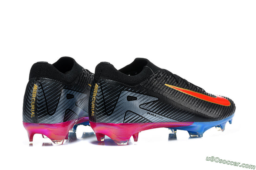 Nike Air Zoom Mercurial Vapor 16 Elite FG Firm Ground Soccer Cleats - Black/Black/Multicolor 9