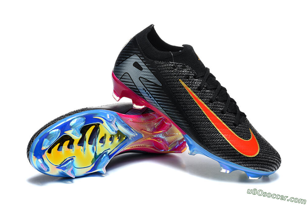 Nike Air Zoom Mercurial Vapor 16 Elite FG Firm Ground Soccer Cleats - Black/Black/Multicolor 4