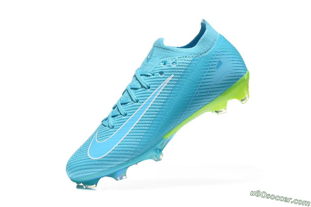 Nike Air Zoom Mercurial Vapor 16 Elite FG Firm Ground Soccer Cleats - Blue/Baltic Blue/Lime Blast 8