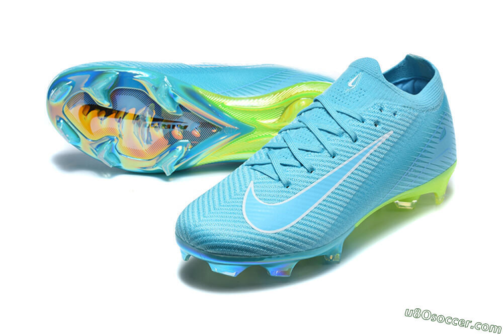 Nike Air Zoom Mercurial Vapor 16 Elite FG Firm Ground Soccer Cleats - Blue/Baltic Blue/Lime Blast 3