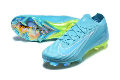 Nike Air Zoom Mercurial Vapor 16 Elite FG Firm Ground Soccer Cleats - Blue/Baltic Blue/Lime Blast