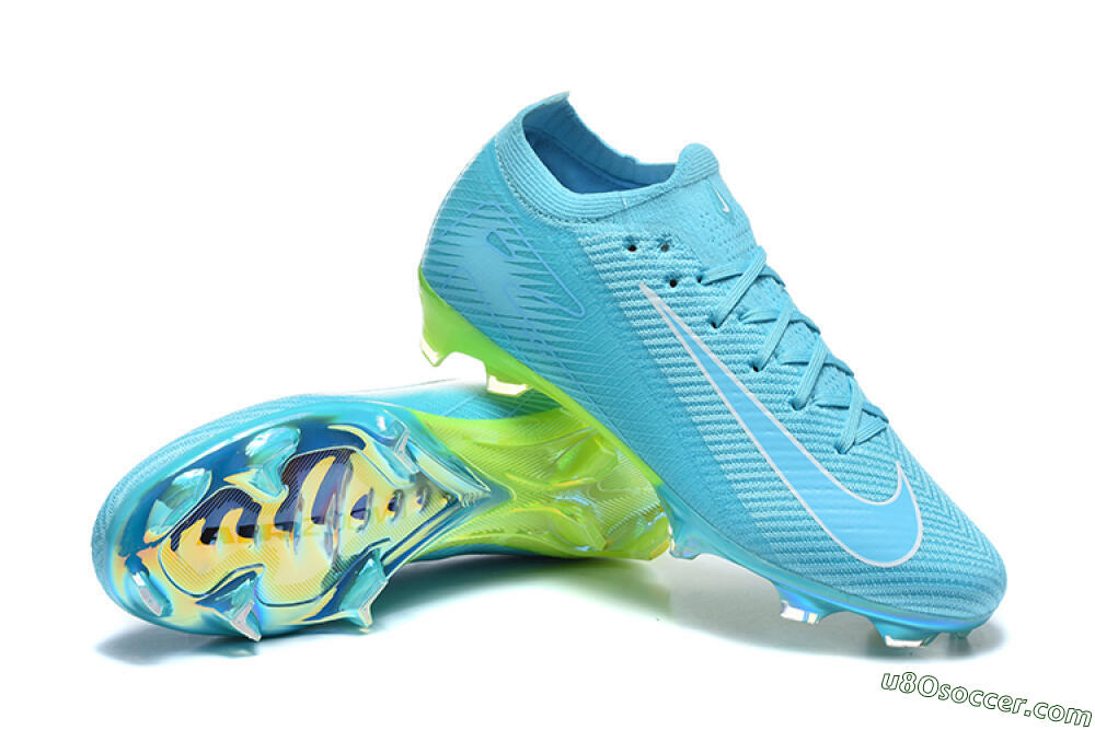 Nike Air Zoom Mercurial Vapor 16 Elite FG Firm Ground Soccer Cleats - Blue/Baltic Blue/Lime Blast 4