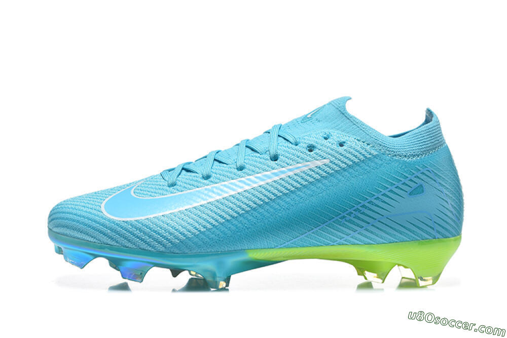 Nike Air Zoom Mercurial Vapor 16 Elite FG Firm Ground Soccer Cleats - Blue/Baltic Blue/Lime Blast 2