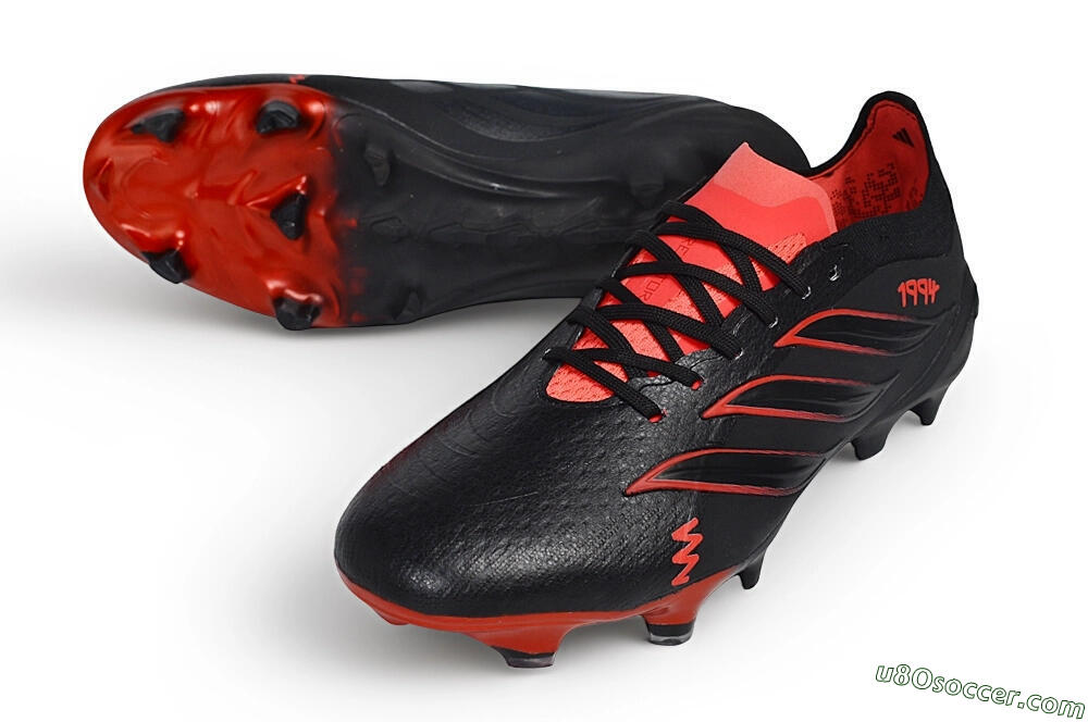Adidas Predator 26 Elite 1994 FG Firm Ground Soccer Cleats - Black/Core Black/Solar Red 3
