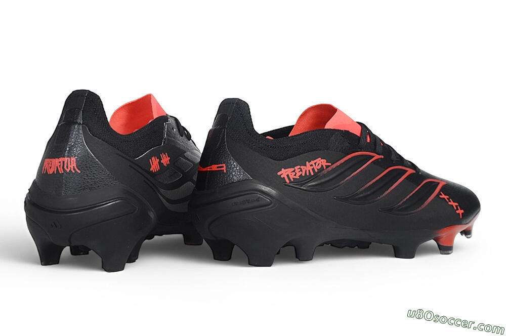 Adidas Predator 26 Elite 1994 FG Firm Ground Soccer Cleats - Black/Core Black/Solar Red 7