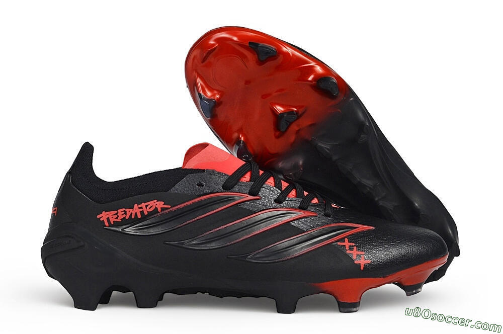 Adidas Predator 26 Elite 1994 FG Firm Ground Soccer Cleats - Black/Core Black/Solar Red 1