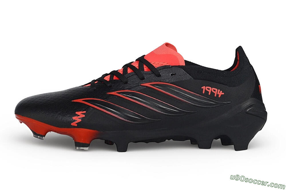 Adidas Predator 26 Elite 1994 FG Firm Ground Soccer Cleats - Black/Core Black/Solar Red 2