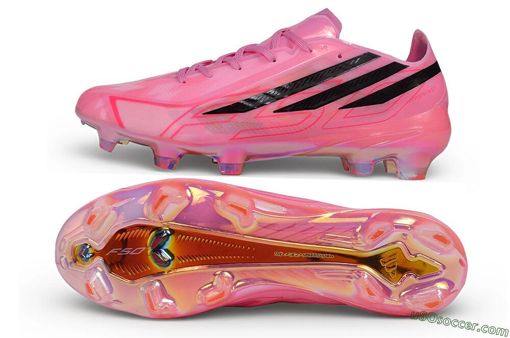 Adidas F50 Hyperfast Elite FG Firm Ground Soccer Cleats - Pink/Lucid Pink/Core Black 0