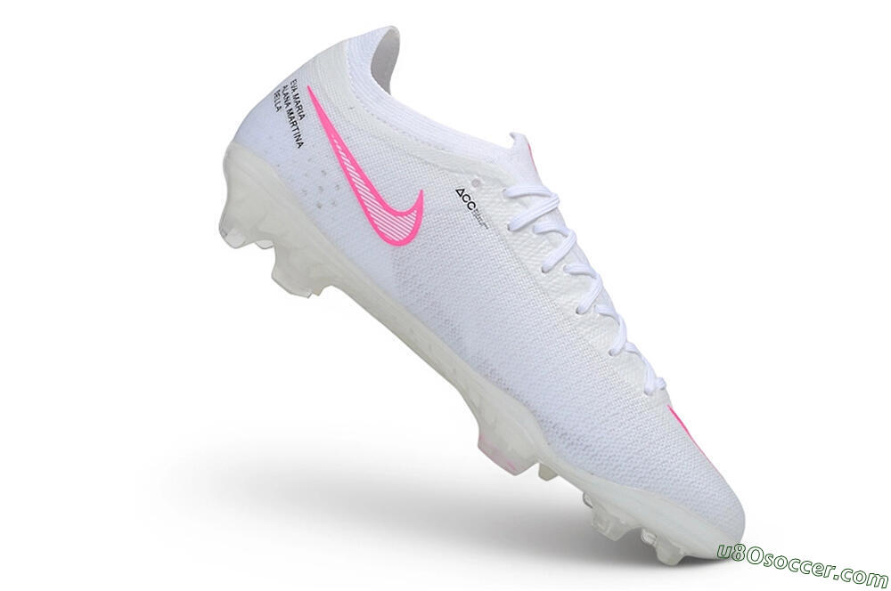 CR7 x Nike Air Zoom Mercurial Vapor 17 Elite FG Firm Ground Soccer Cleats - White/White/Pink Blast 4