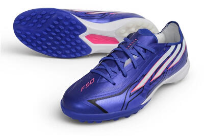 Adidas F50 Hyperfast League TF Artificial Turf Soccer Shoes - Blue/Royal Blue/Lucid Pink