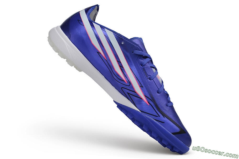 Adidas F50 Hyperfast League TF Artificial Turf Soccer Shoes - Blue/Royal Blue/Lucid Pink 4