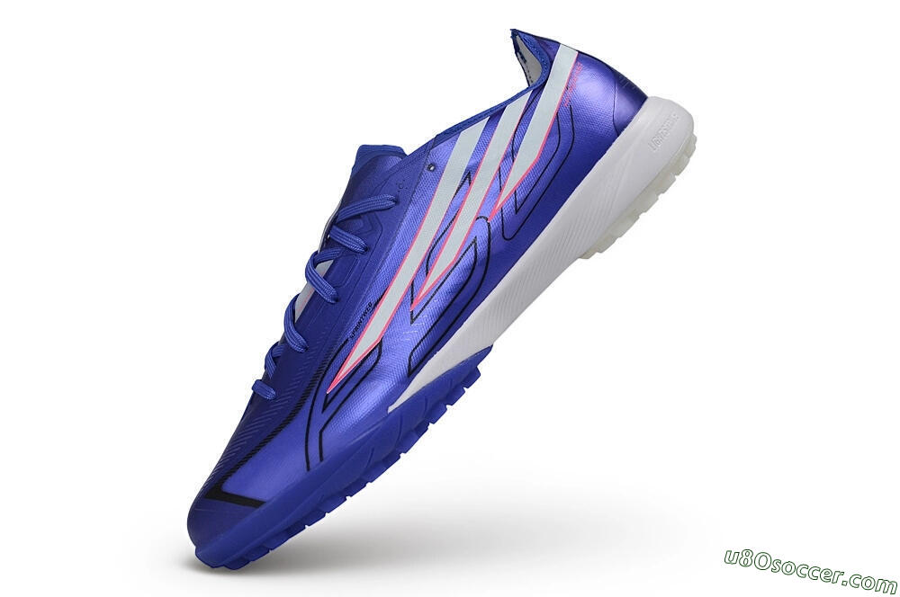 Adidas F50 Hyperfast League TF Artificial Turf Soccer Shoes - Blue/Royal Blue/Lucid Pink 5