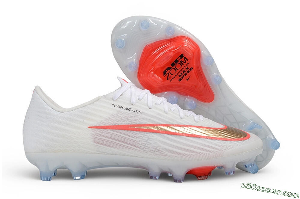 Nike Air Zoom Mercurial Superfly 11 Elite AG Artificial Grass Soccer Cleats - White/Metallic Gold/Bright Crimson 1
