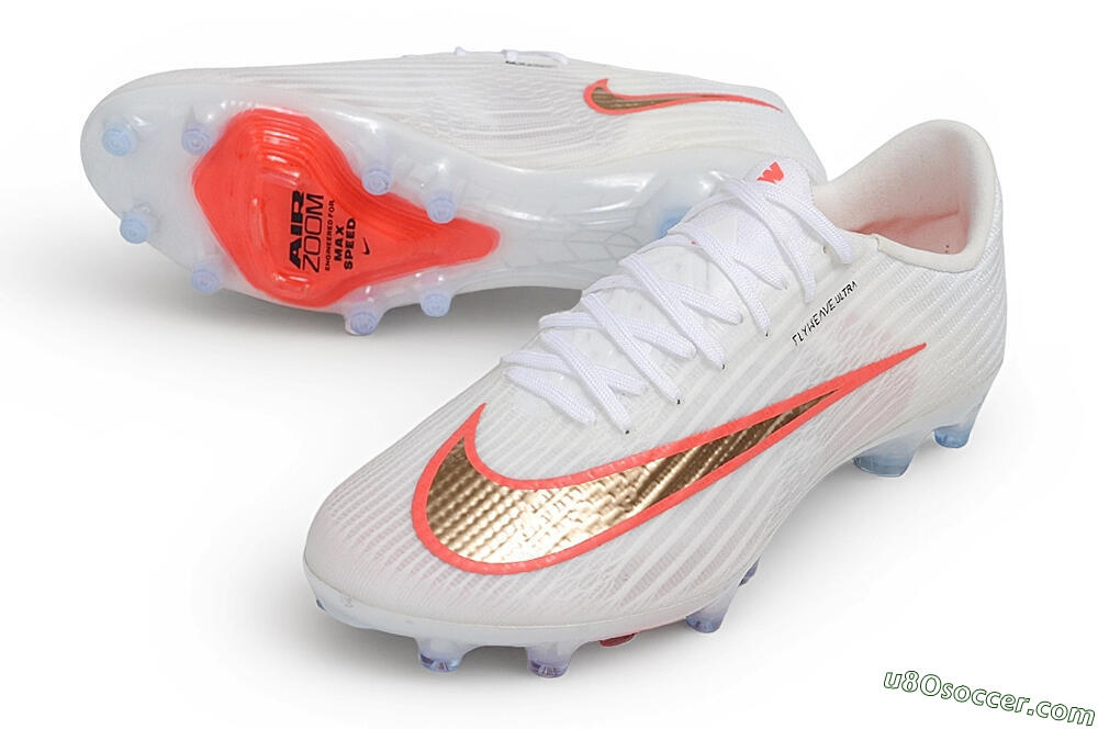 Nike Air Zoom Mercurial Superfly 11 Elite AG Artificial Grass Soccer Cleats - White/Metallic Gold/Bright Crimson 3