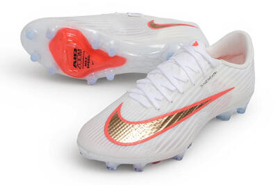 Nike Air Zoom Mercurial Superfly 11 Elite AG Artificial Grass Soccer Cleats - White/Metallic Gold/Bright Crimson