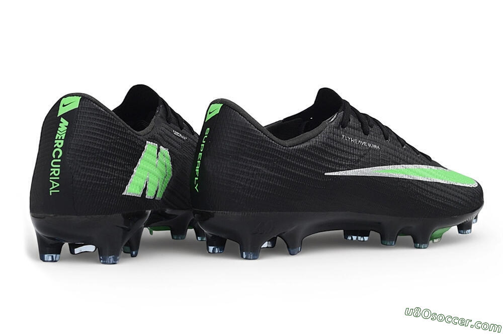 Nike Air Zoom Mercurial Superfly 11 Elite FG Firm Ground Soccer Cleats - Black/Black/Electric Green 6