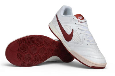 Supreme x Nike SB Gato IC Indoor & Futsal Soccer Shoes - White/White/Team Red