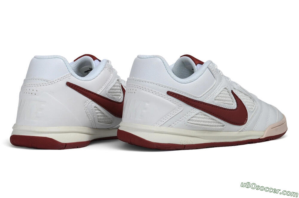 Supreme x Nike SB Gato IC Indoor & Futsal Soccer Shoes - White/White/Team Red 6