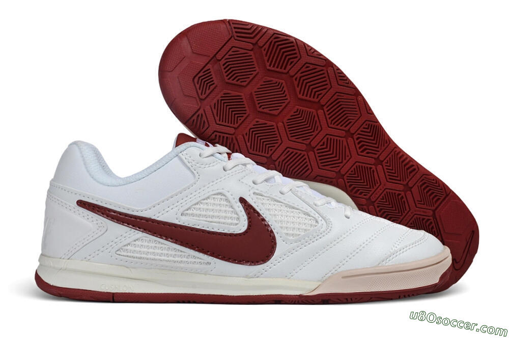 Supreme x Nike SB Gato IC Indoor & Futsal Soccer Shoes - White/White/Team Red 1