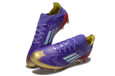 Adidas F50 Elite FG Firm Ground Soccer Cleats - Purple/Lucid Fuchsia/Metallic Gold
