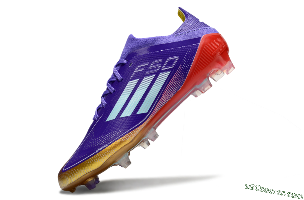 Adidas F50 Elite FG Firm Ground Soccer Cleats - Purple/Lucid Fuchsia/Metallic Gold 5