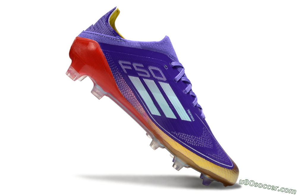 Adidas F50 Elite FG Firm Ground Soccer Cleats - Purple/Lucid Fuchsia/Metallic Gold 4