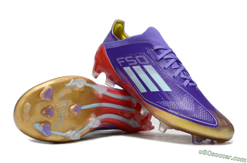 Adidas F50 Elite FG Firm Ground Soccer Cleats - Purple/Lucid Fuchsia/Metallic Gold 0