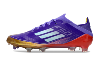 Adidas F50 Elite FG Firm Ground Soccer Cleats - Purple/Lucid Fuchsia/Metallic Gold