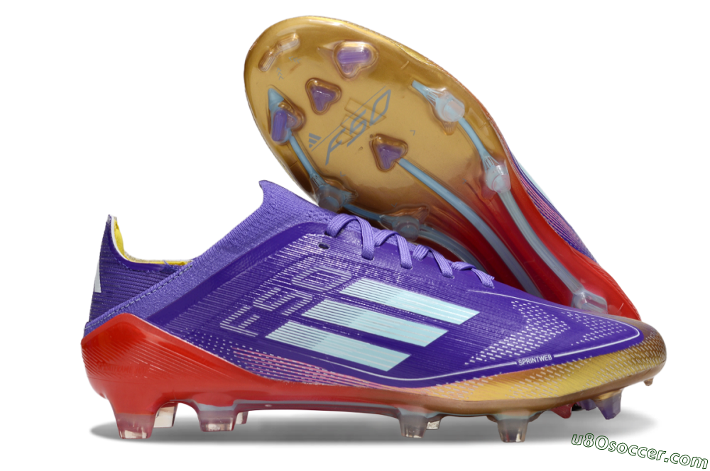 Adidas F50 Elite FG Firm Ground Soccer Cleats - Purple/Lucid Fuchsia/Metallic Gold 1
