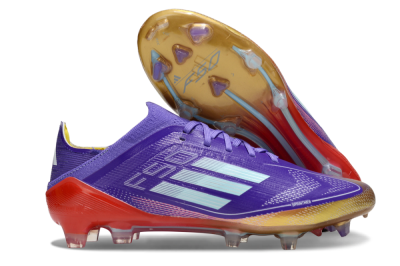 Adidas F50 Elite FG Firm Ground Soccer Cleats - Purple/Lucid Fuchsia/Metallic Gold