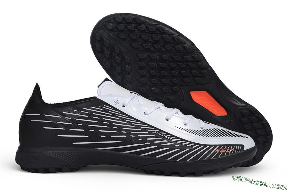 Adidas F50 Pro TF Artificial Turf Soccer Shoes - White/Core Black/Cloud White 1