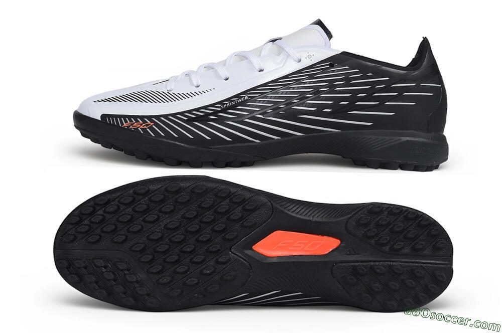 Adidas F50 Pro TF Artificial Turf Soccer Shoes - White/Core Black/Cloud White 0