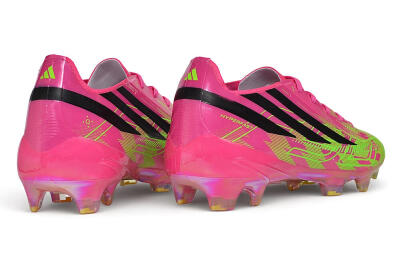 Adidas F50 Hyperfast Elite FG Firm Ground Soccer Cleats - Pink/Lucid Pink/Solar Yellow