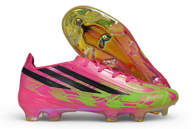Adidas F50 Hyperfast Elite FG Firm Ground Soccer Cleats - Pink/Lucid Pink/Solar Yellow