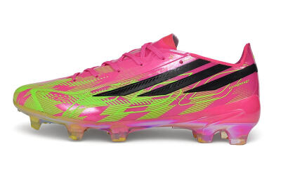 Adidas F50 Hyperfast Elite FG Firm Ground Soccer Cleats - Pink/Lucid Pink/Solar Yellow