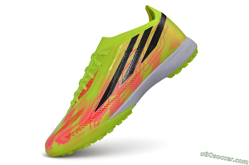 Adidas F50 Hyperfast Elite TF Artificial Turf Soccer Shoes - Yellow/Solar Yellow/Lucid Pink 6