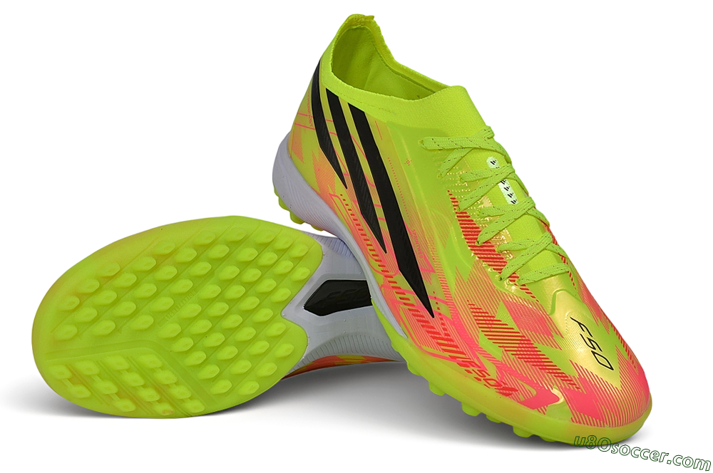 Adidas F50 Hyperfast Elite TF Artificial Turf Soccer Shoes - Yellow/Solar Yellow/Lucid Pink 4